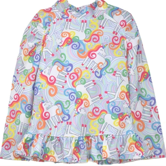 Unicorn flap happy Rash guard - Picture 2 of 5